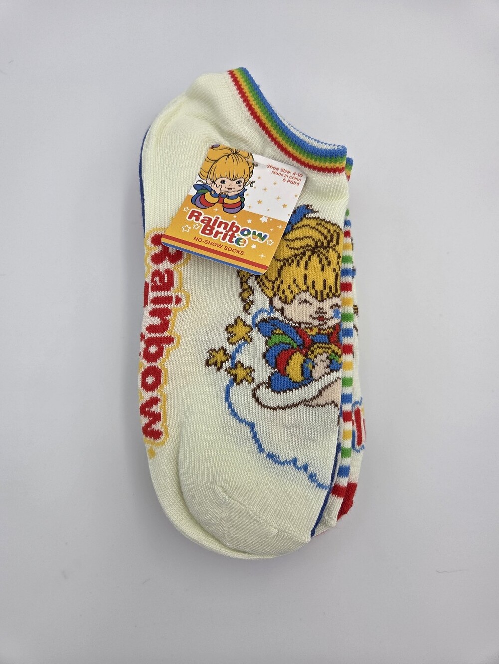 Rainbow Brite Womens No-Show Socks - 6-Pack Nwt